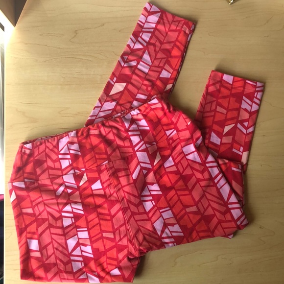 LuLaRoe Pink Leggings OS - Picture 1 of 2